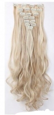 Kunsthaar Clip Extensions Blond Mesch gelockt
