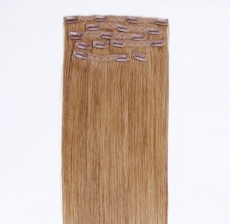 Echthaar Clip Extensions Hell Braun