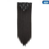 Kunsthaar Clip Extensions Dunkel Braun gerade