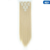 Kunsthaar Clip Extensions Hell Blond gerade